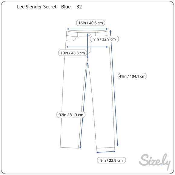 Lee Slender Secret Womens Low Waist Bootcut Black Velvet Pocket Medium Wash Jean - Picture 8 of 8